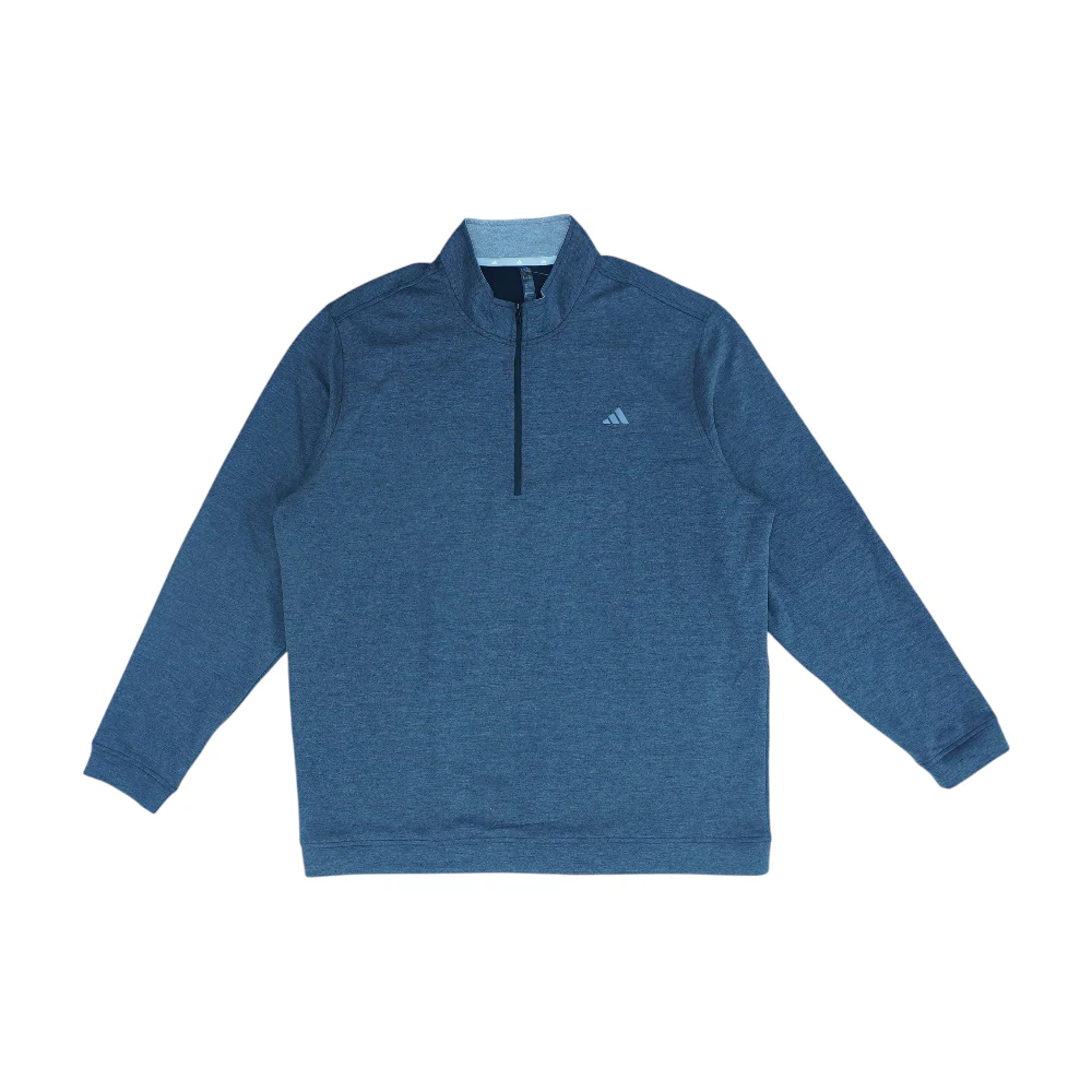 Gray Solid 1/4 Zip Pullover