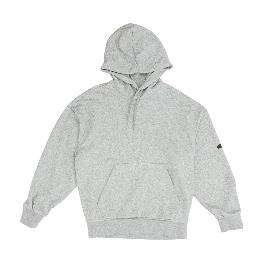 Gray Solid Hoodie Pullover