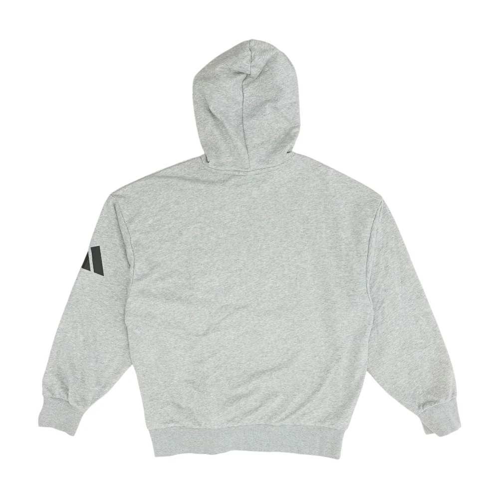 Gray Solid Hoodie Pullover - Image 2