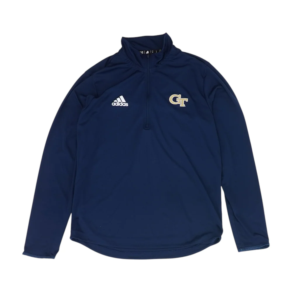 Navy Georgia Tech Solid 1/4 Zip Pullover
