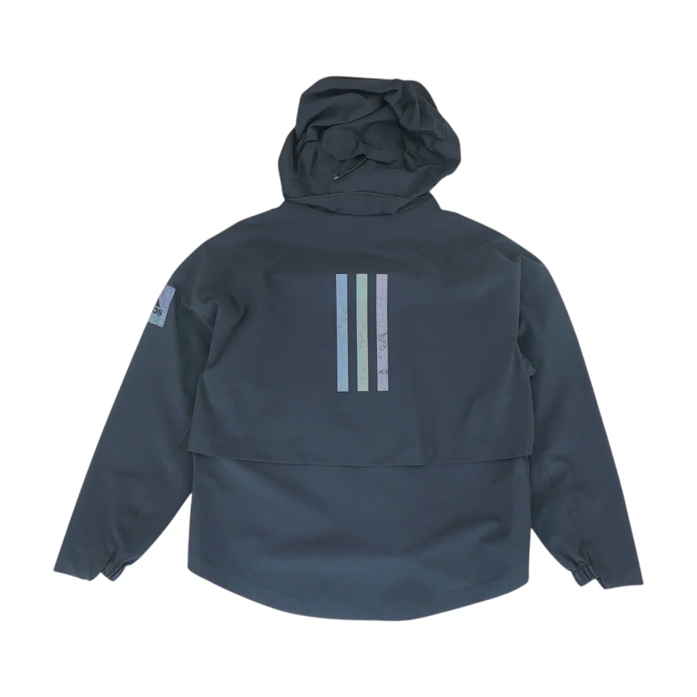 Black Solid Rain Jacket - Image 2