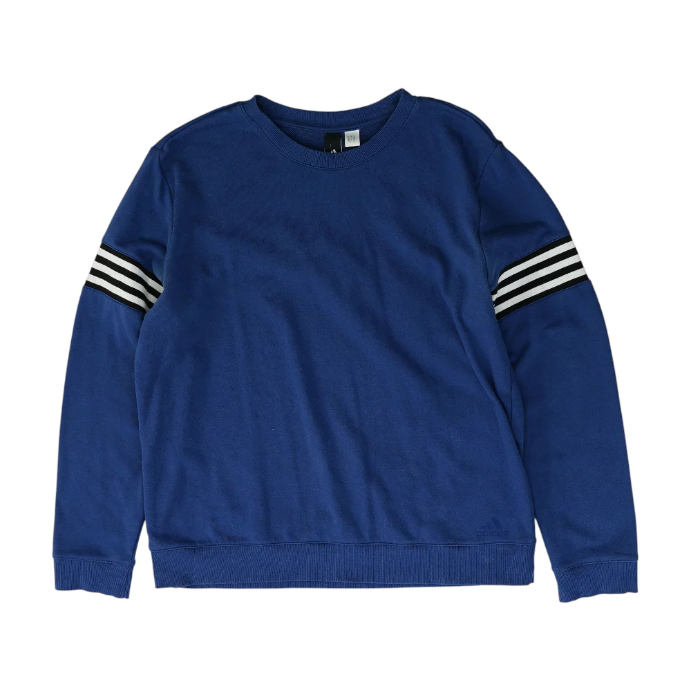 Blue Solid Sweatshirt Pullover