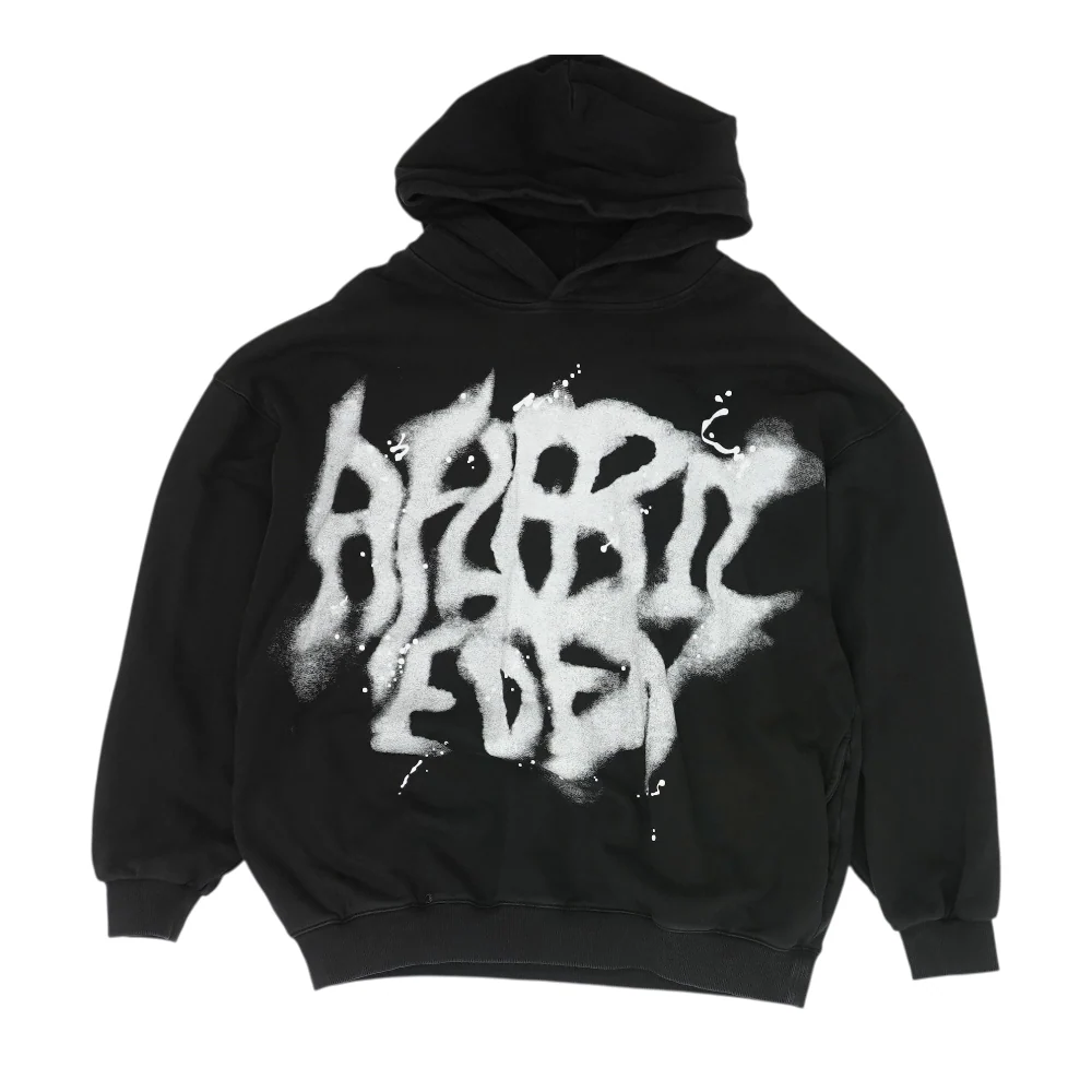 Black Solid Hoodie Pullover