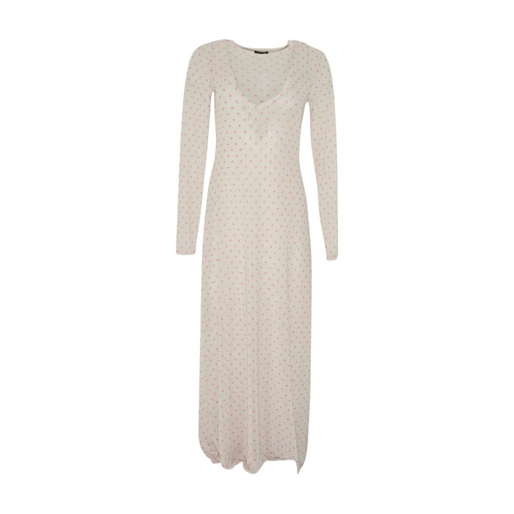Ivory Polka Dot Maxi Dress