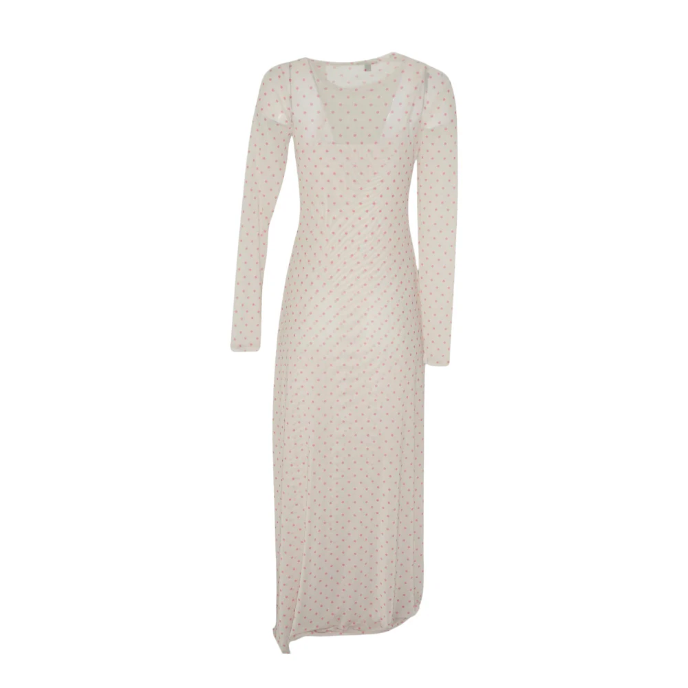 Ivory Polka Dot Maxi Dress - Image 2