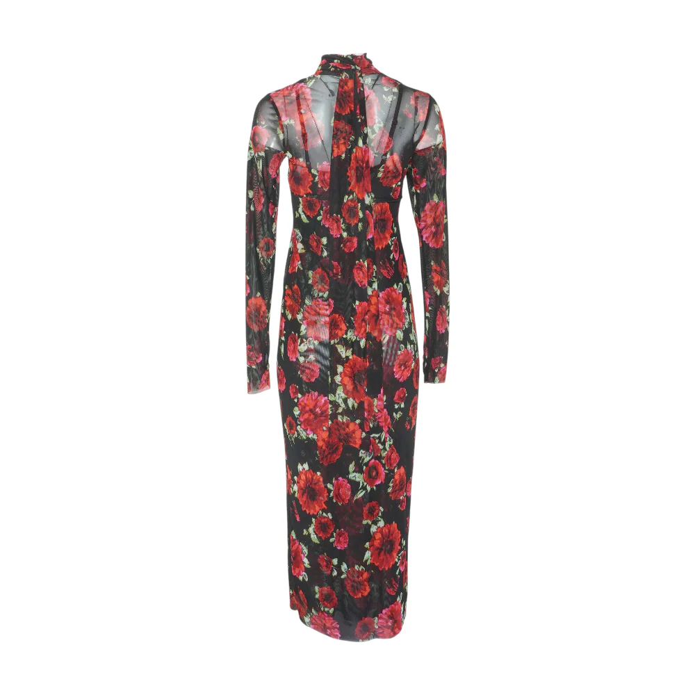 Black Floral Maxi Dress - Image 2