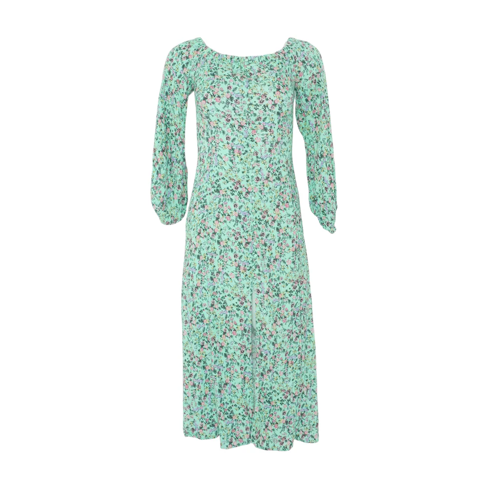 Green Floral Midi Dress