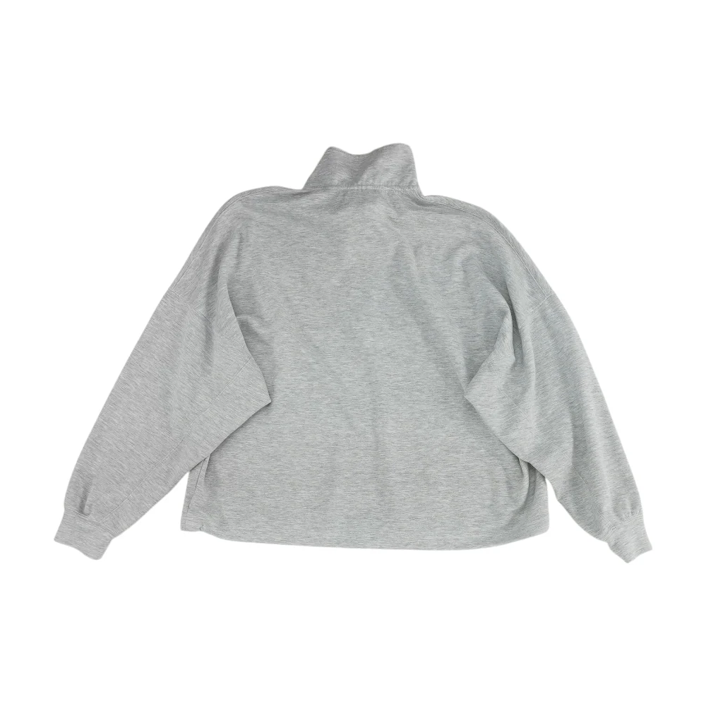 Gray Solid 1/4 Zip Pullover - Image 2