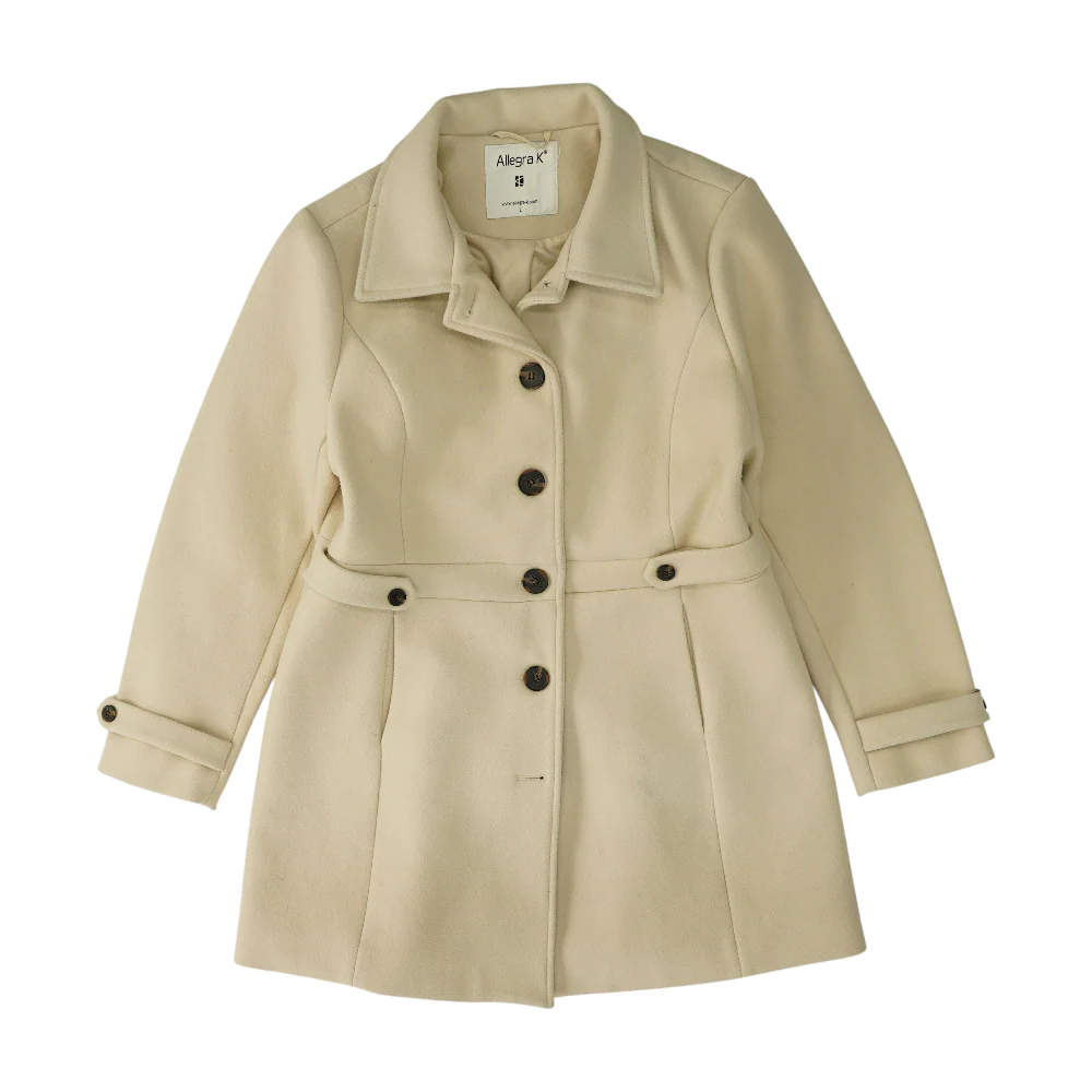 Beige Solid Coat