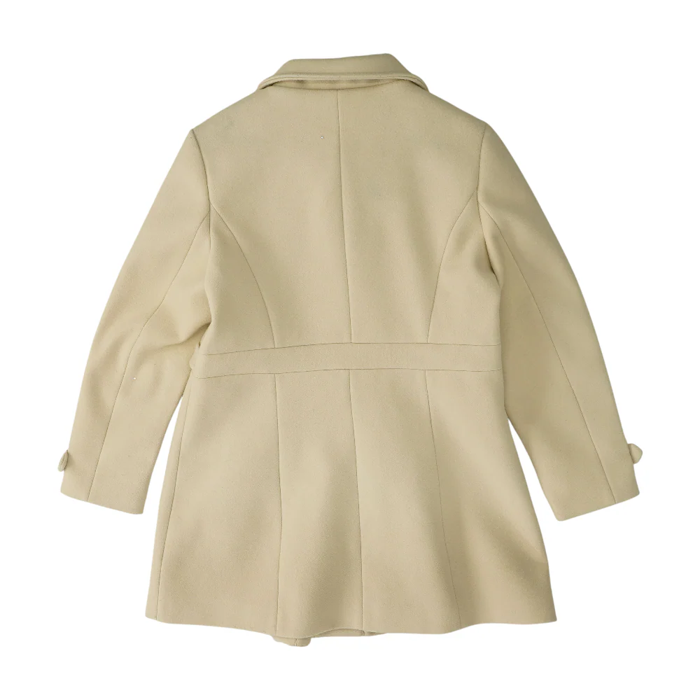 Beige Solid Coat - Image 2