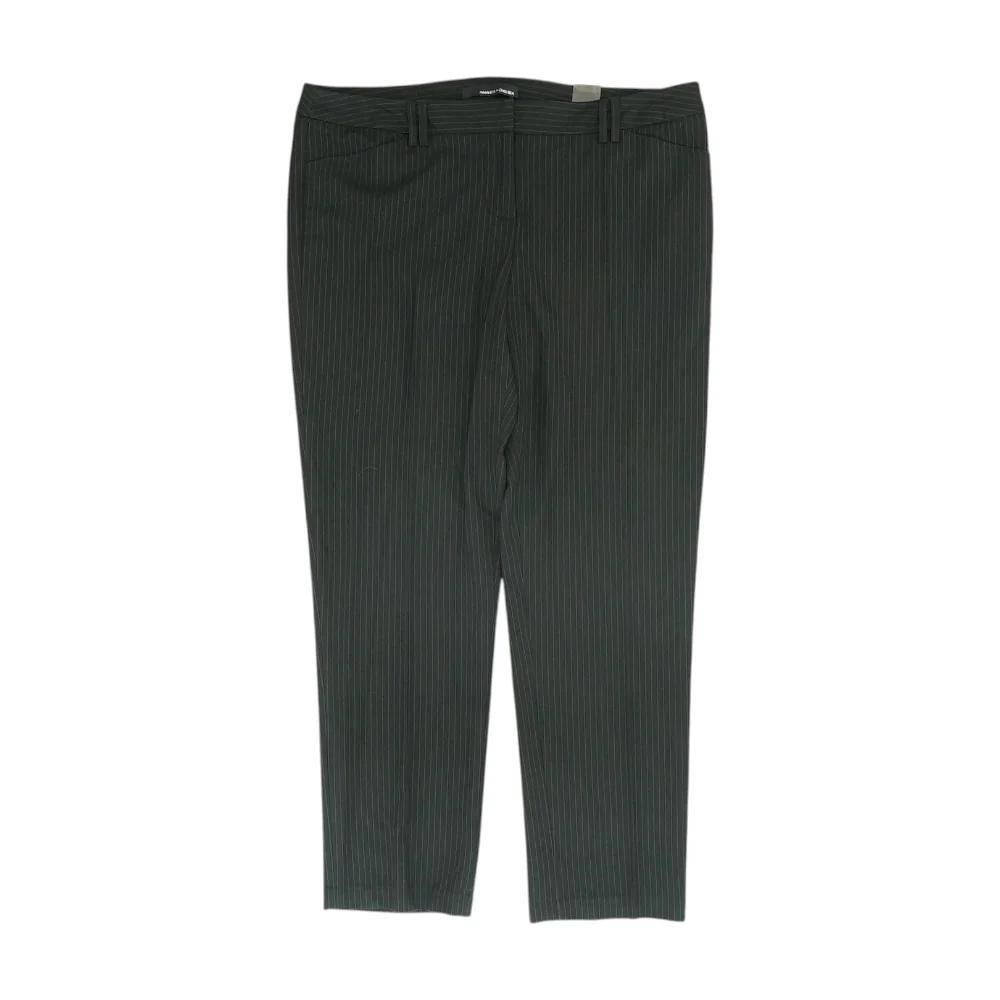 Black Petite Striped Regular Pants