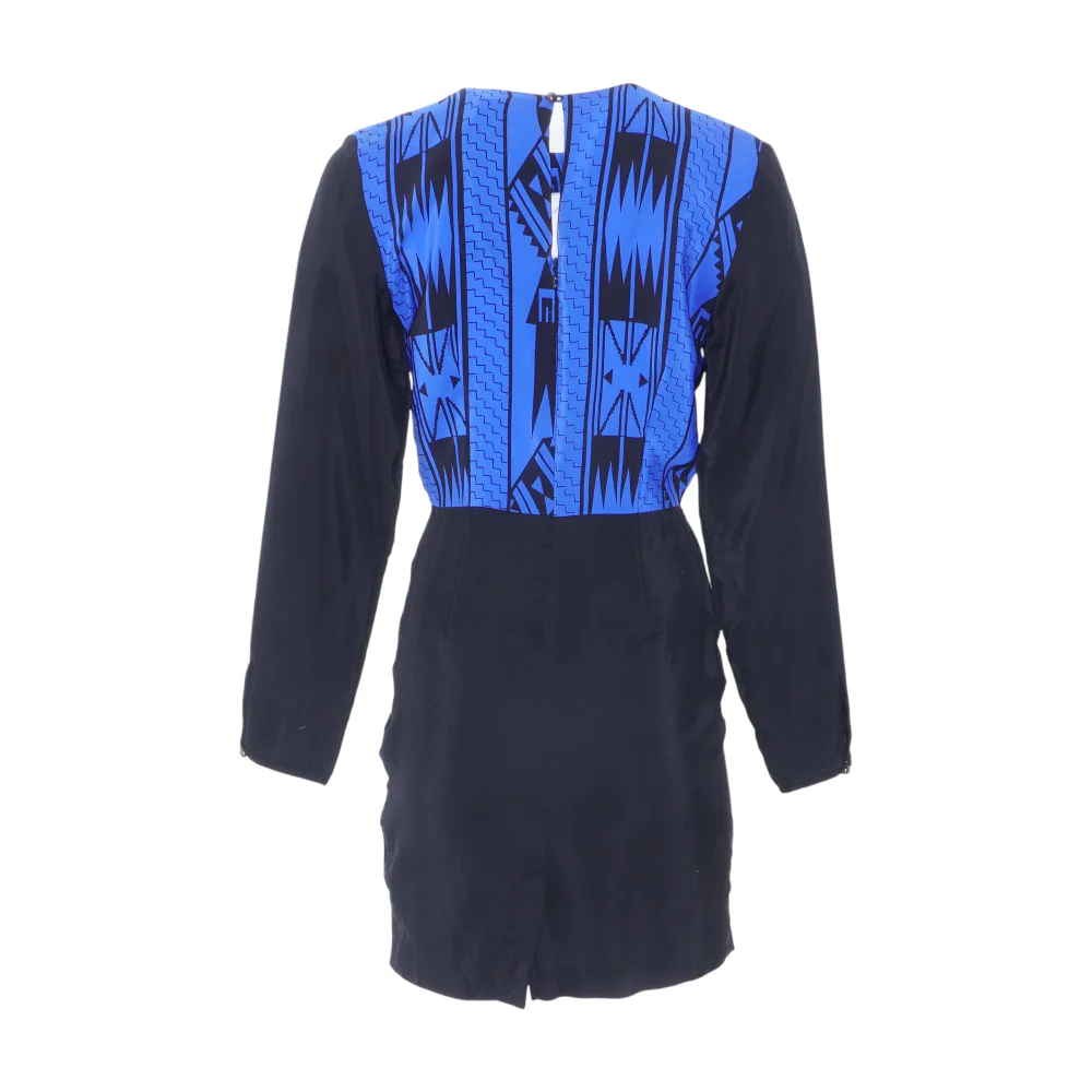 Black Color Block Mini Dress - Image 2