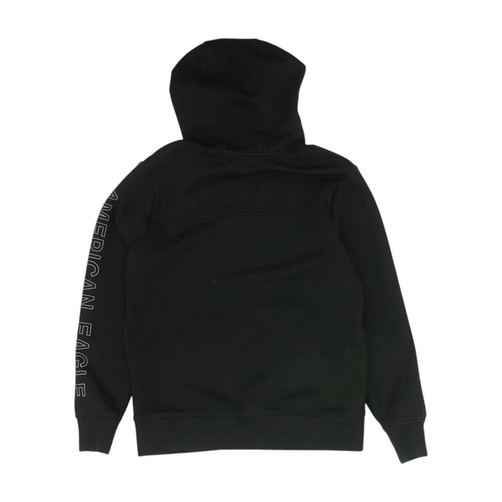 Black Solid Hoodie Pullover - Image 2