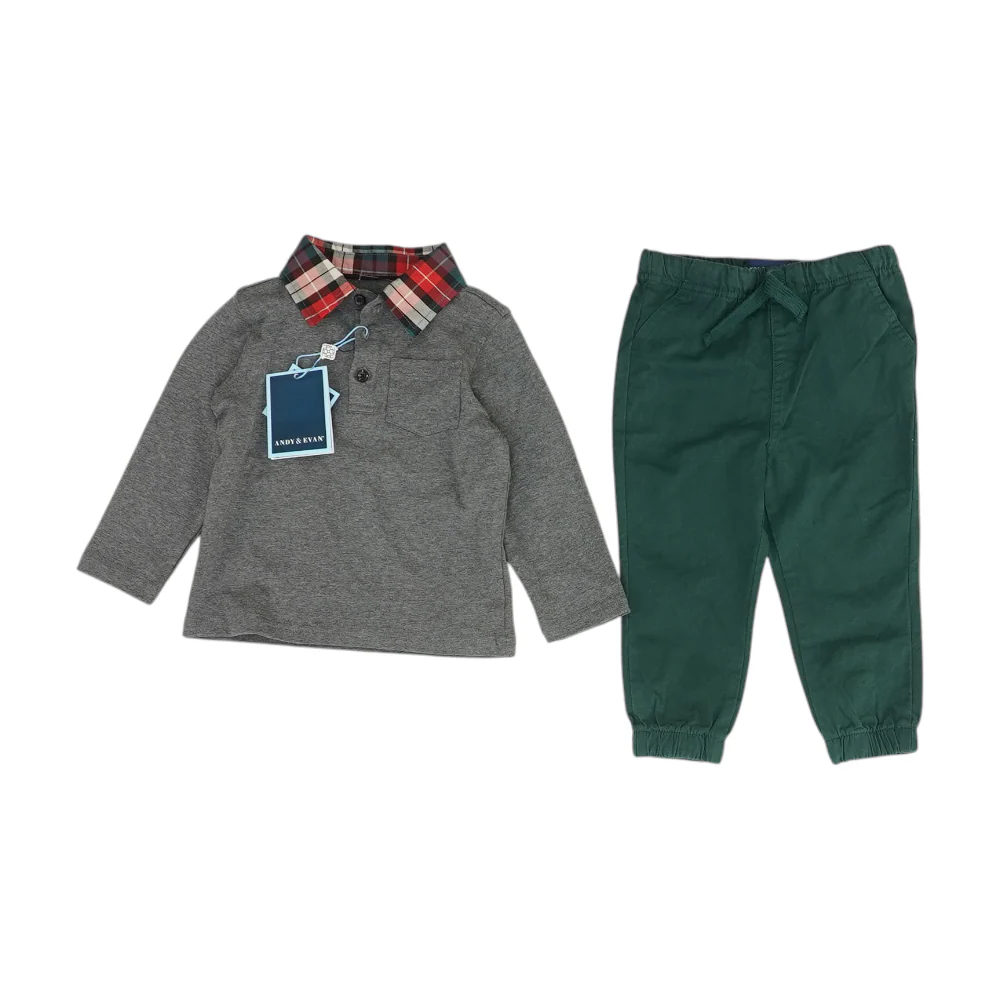 Gray Long Sleeve Set