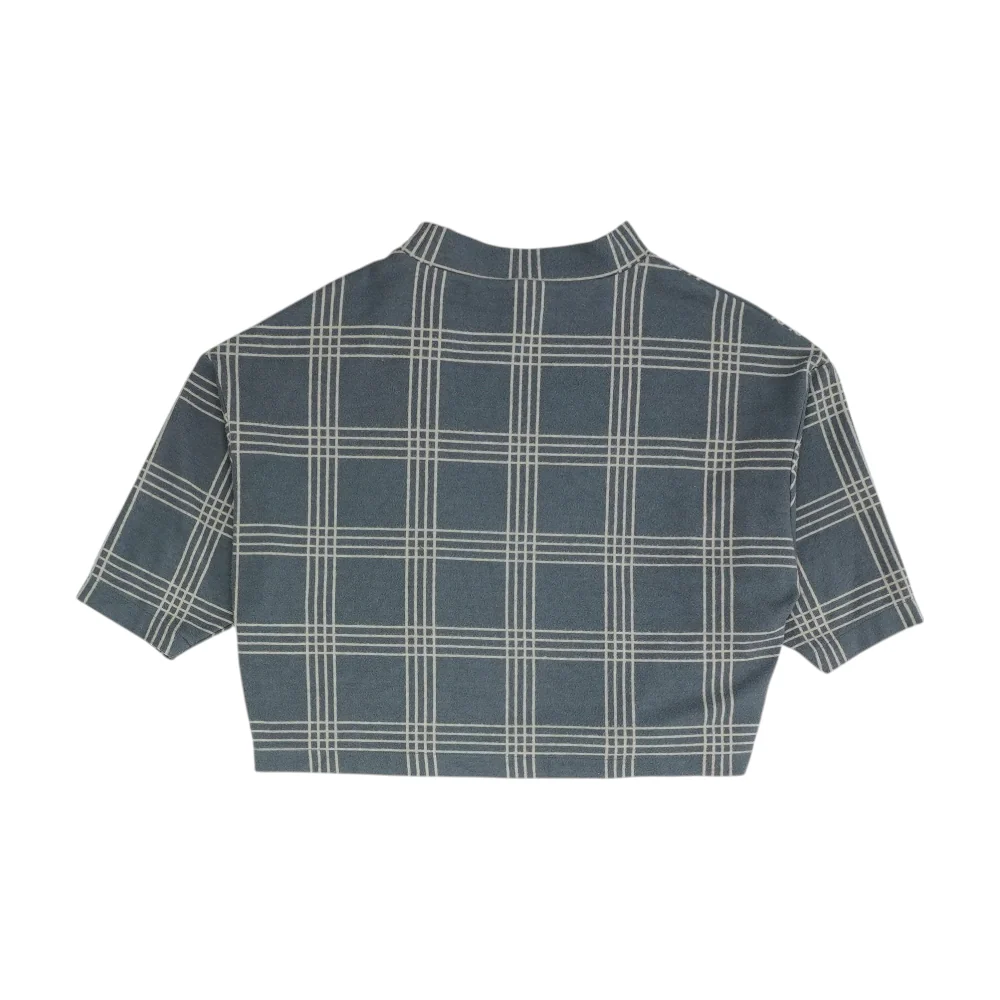 Gray Plaid Pullover Sweater - Image 2