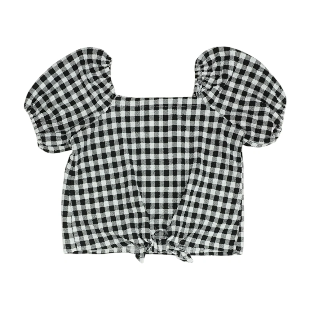Black Check Blouse