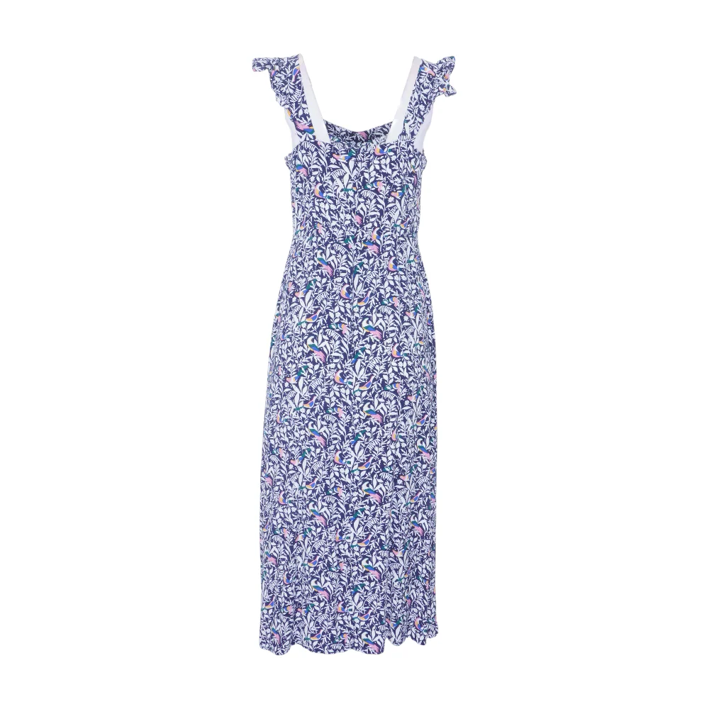 Navy Print Midi Dress - Image 2