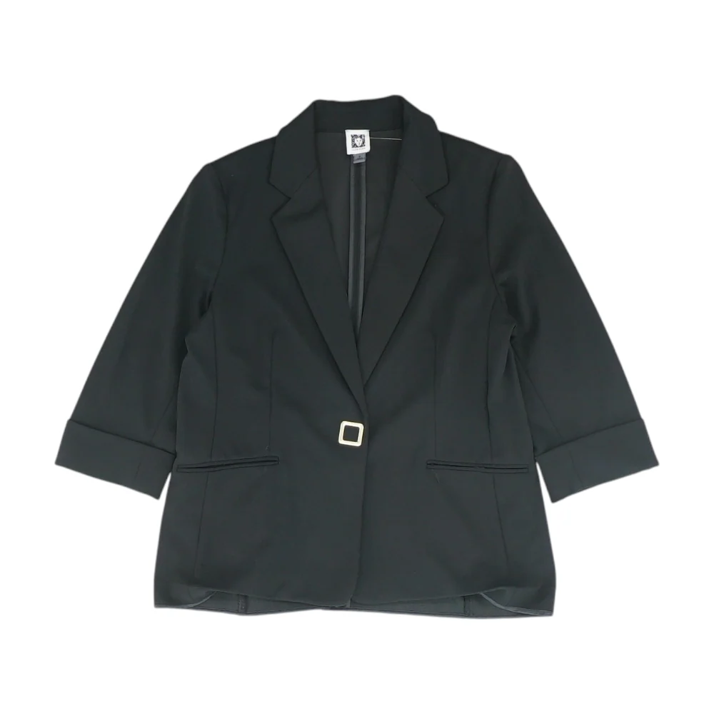 Black Solid Blazer