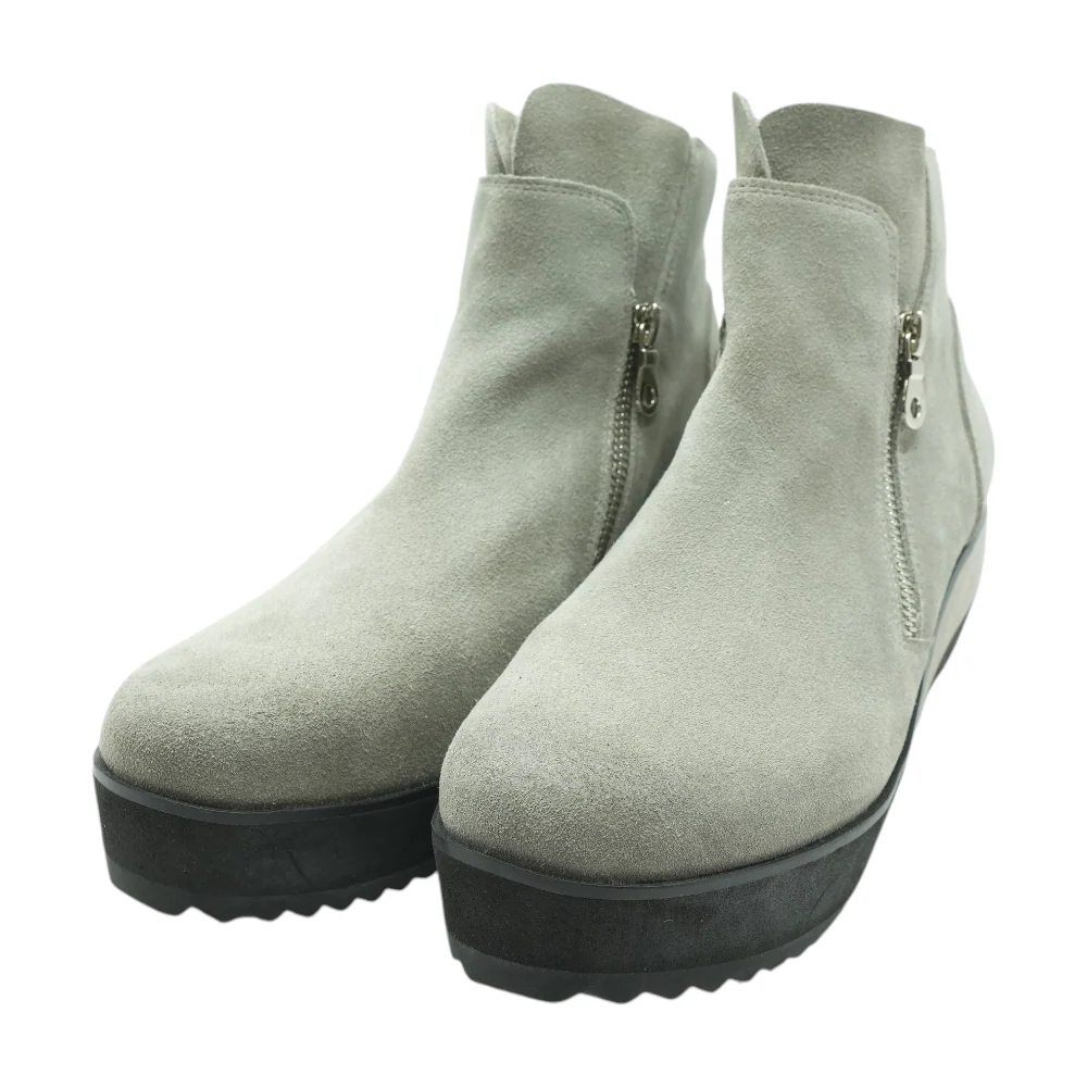 Gray Ankle Boots