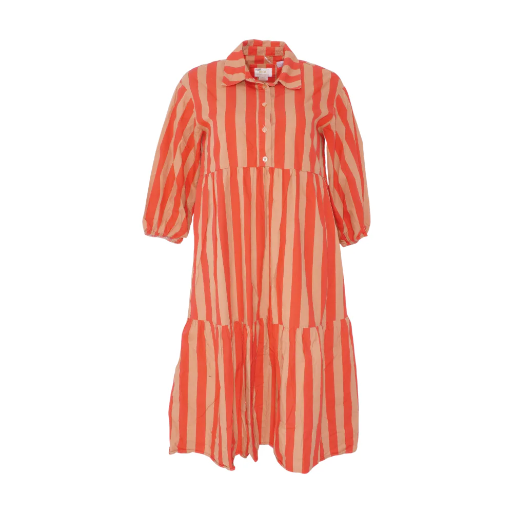 Red Striped Midi Dress