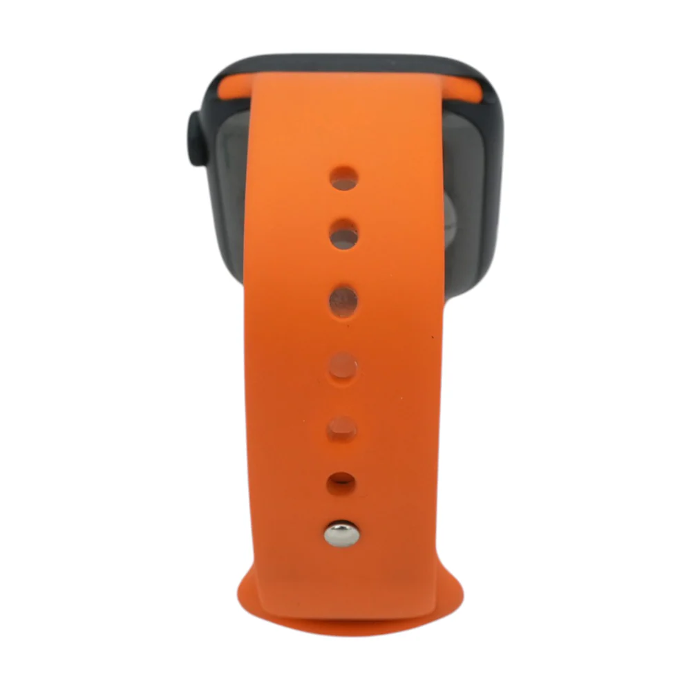 45mm Series 9 Midnight Smartwatch Orange Band S/M - Image 2