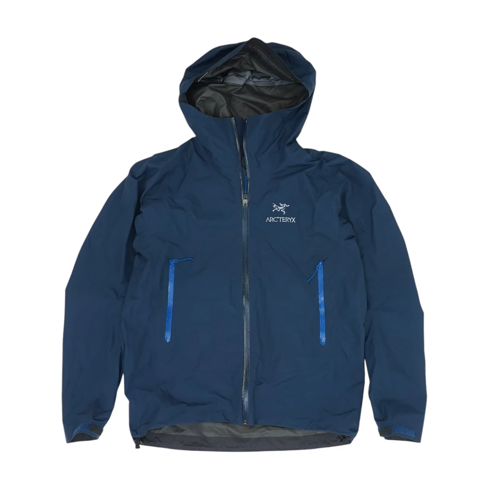 Blue Solid Rain Jacket