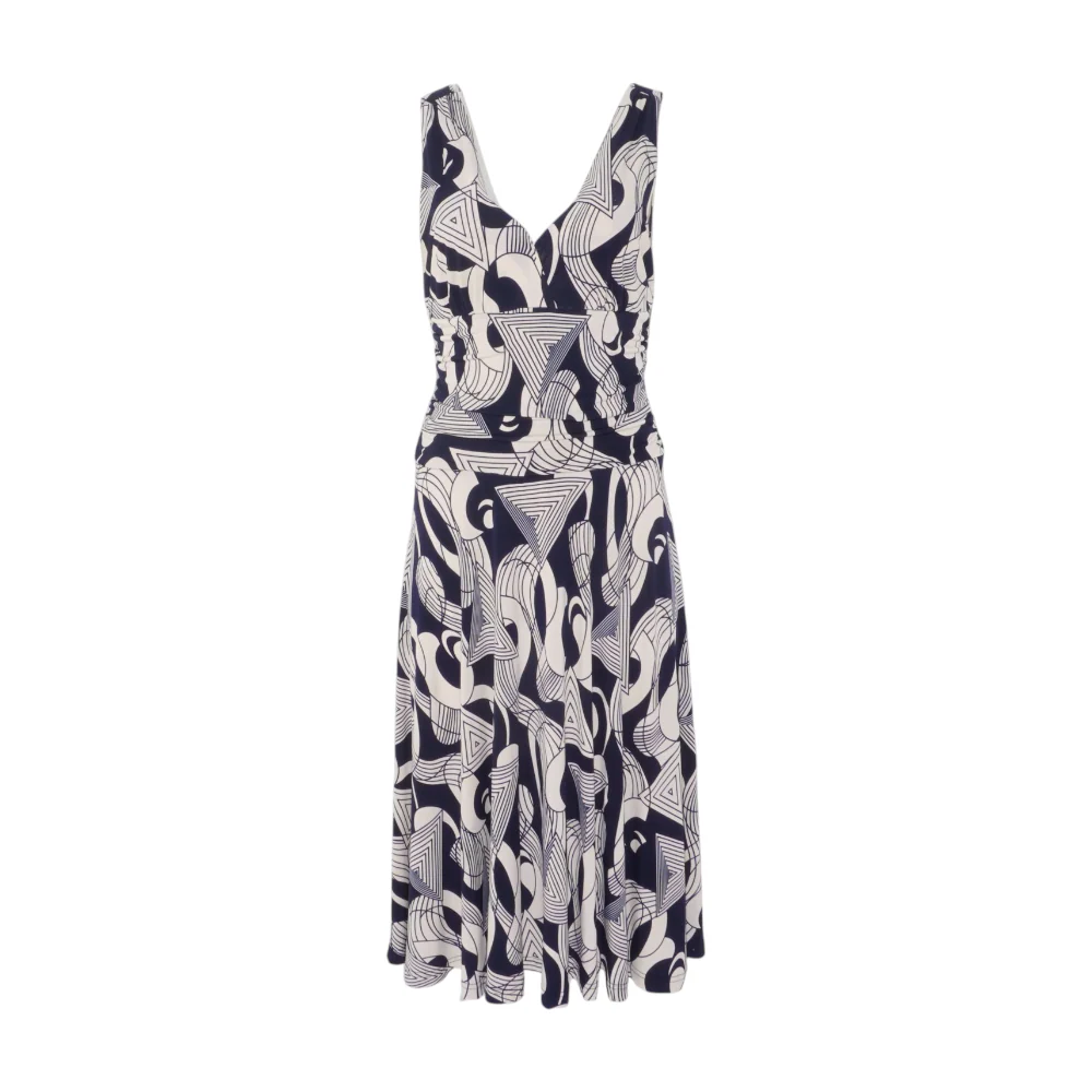Tan Print Midi Dress