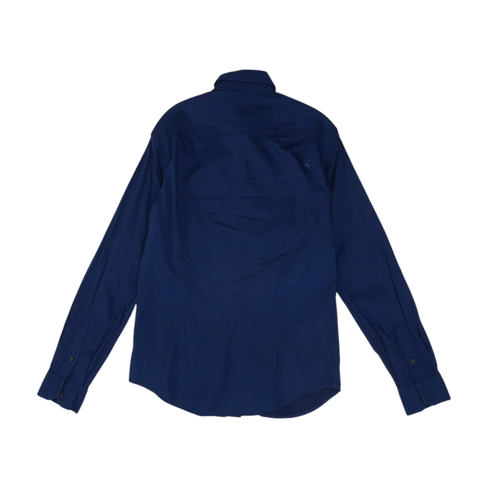 Blue Solid Long Sleeve Button Down - Image 2