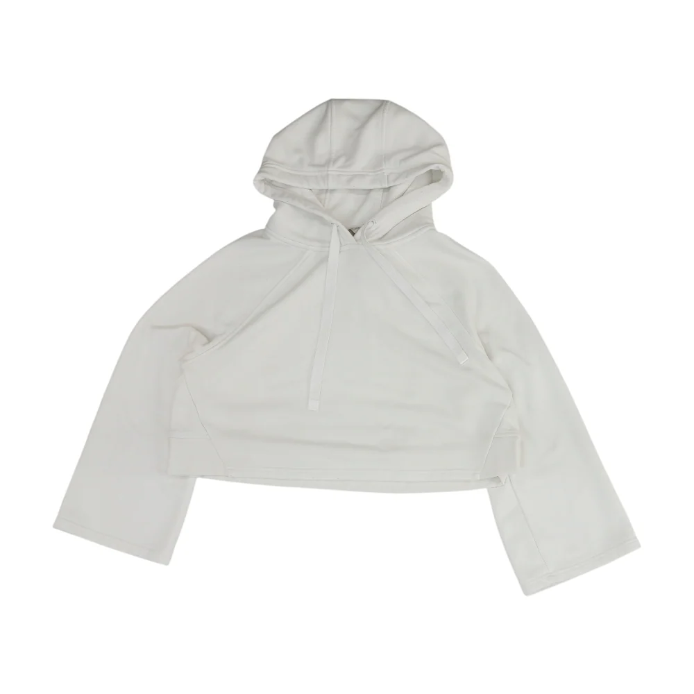 White Solid Sweatshirt Pullover