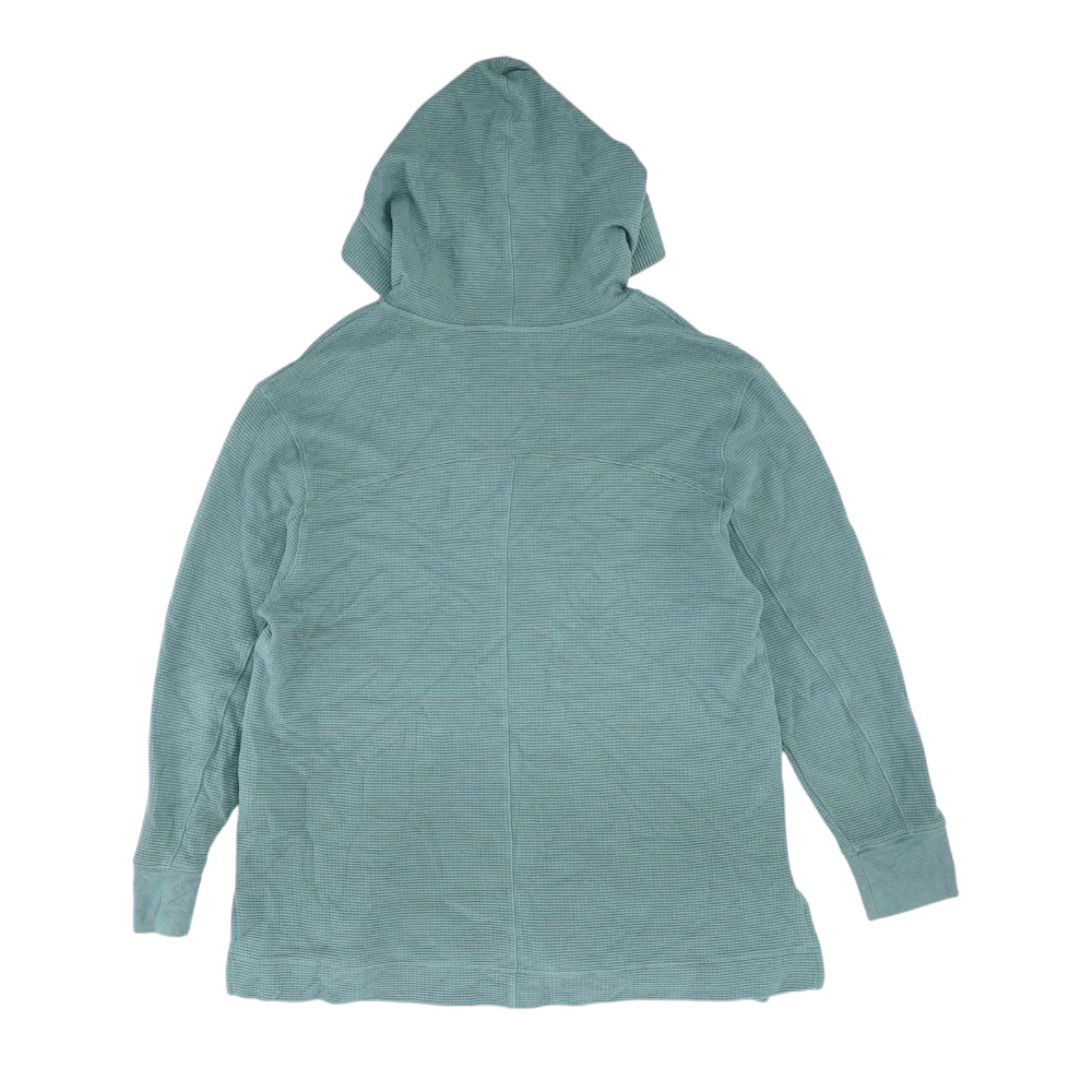Blue Solid Hoodie Pullover - Image 2