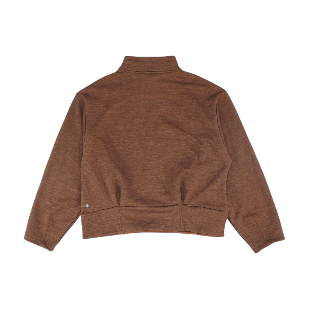 Brown Solid 1/4 Zip Pullover - Image 2