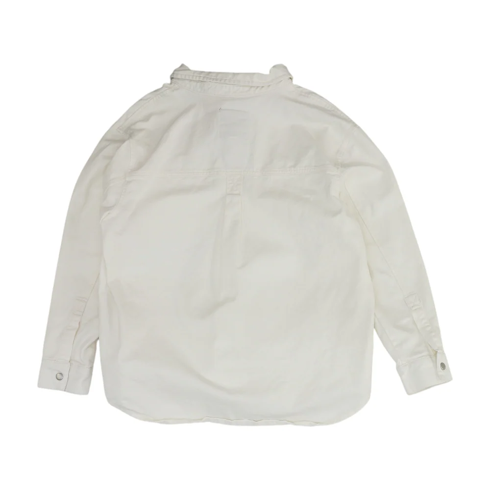 Ivory Solid Denim Jacket - Image 2