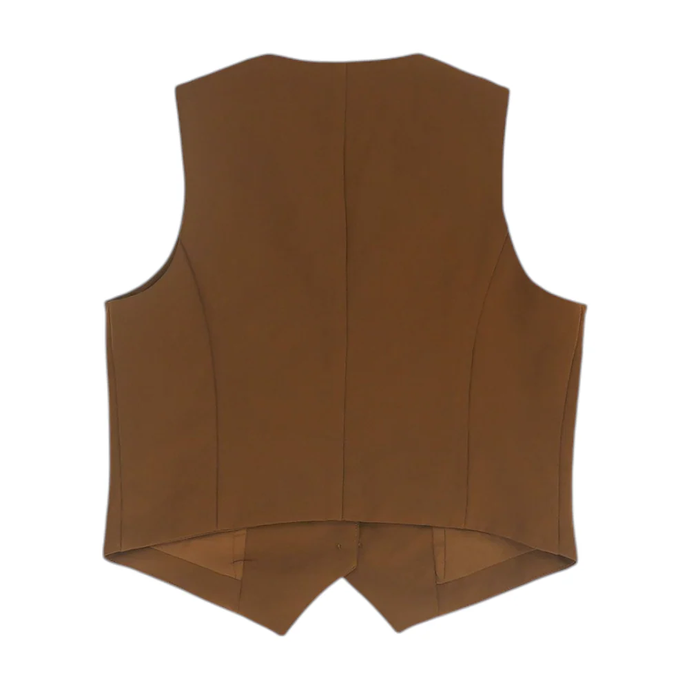 Brown Solid Blazer - Image 2