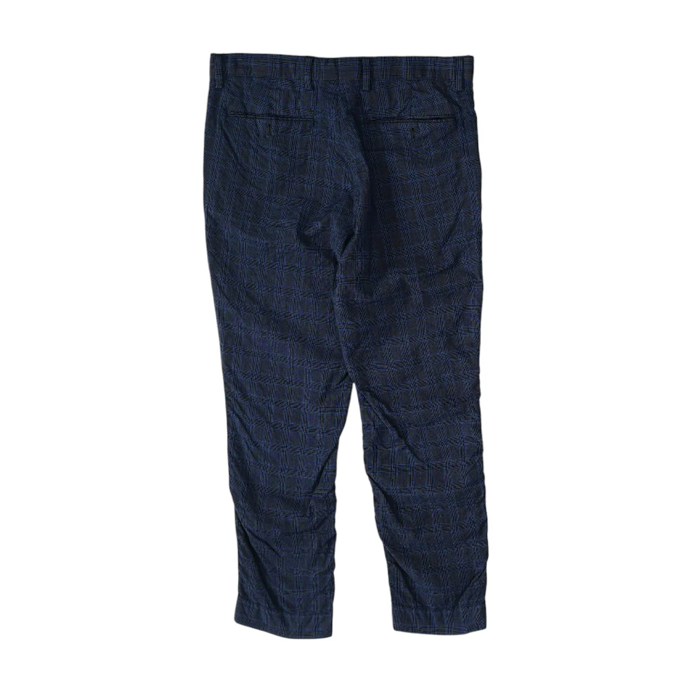 Navy Plaid Slim Pants - Image 2