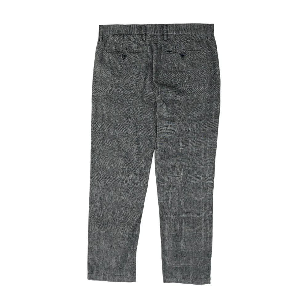 Gray Plaid Straight Pants - Image 2