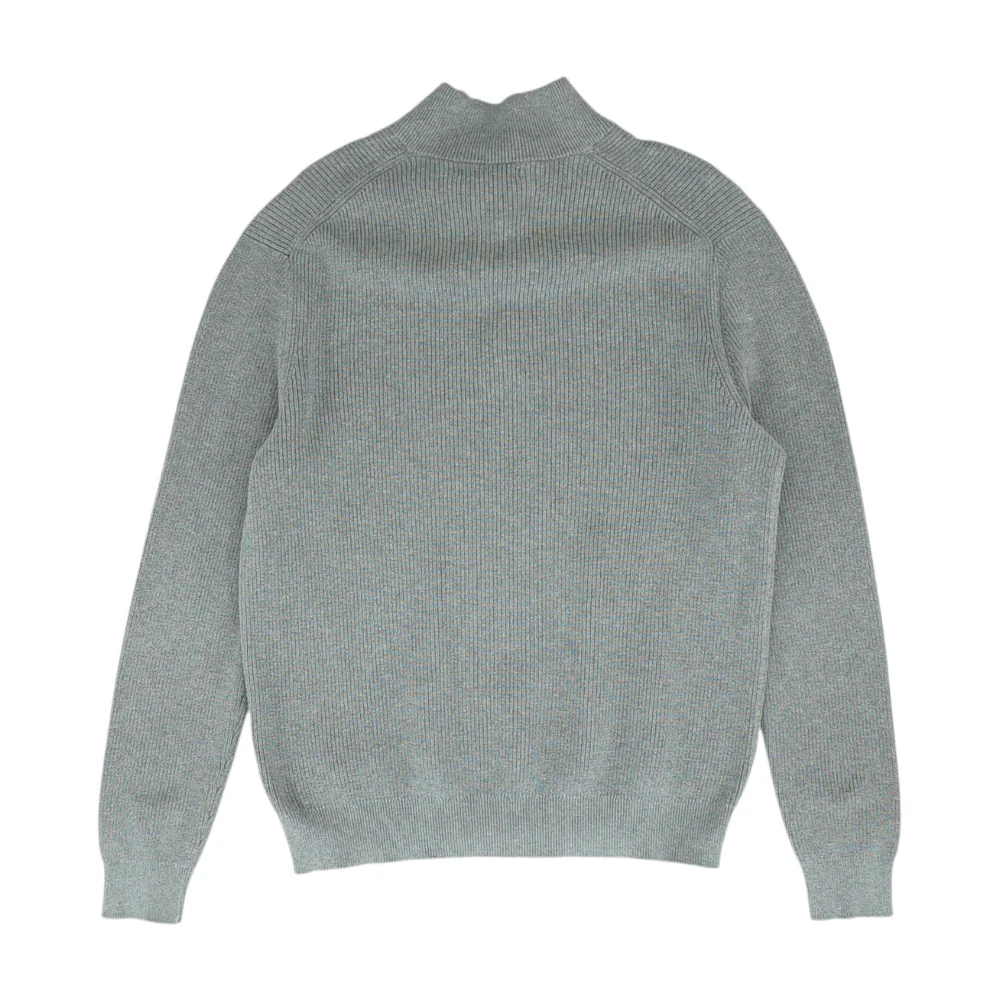 Gray Solid 1/4 Zip Sweater - Image 2