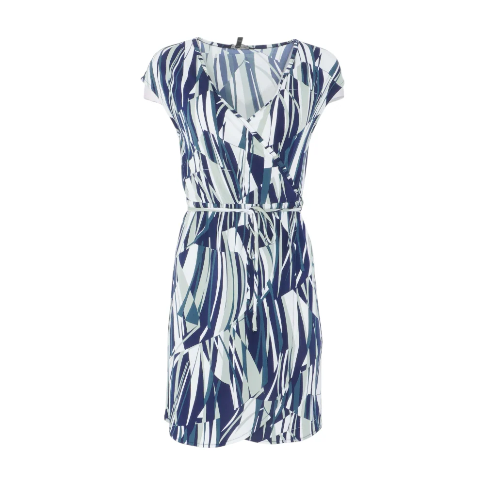 Navy Print Mini Dress
