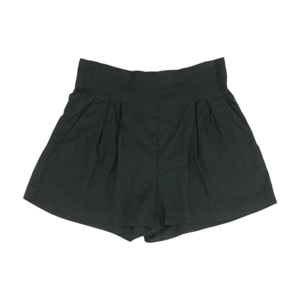 Black Solid Chino Shorts