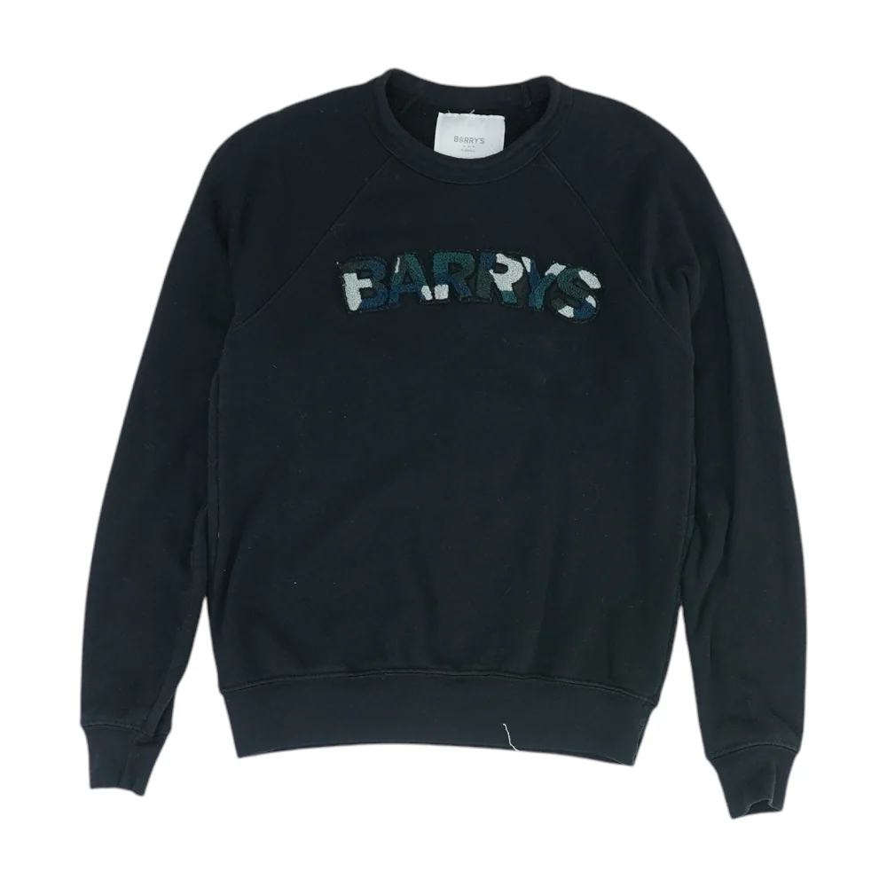 Black Solid Sweatshirt Pullover