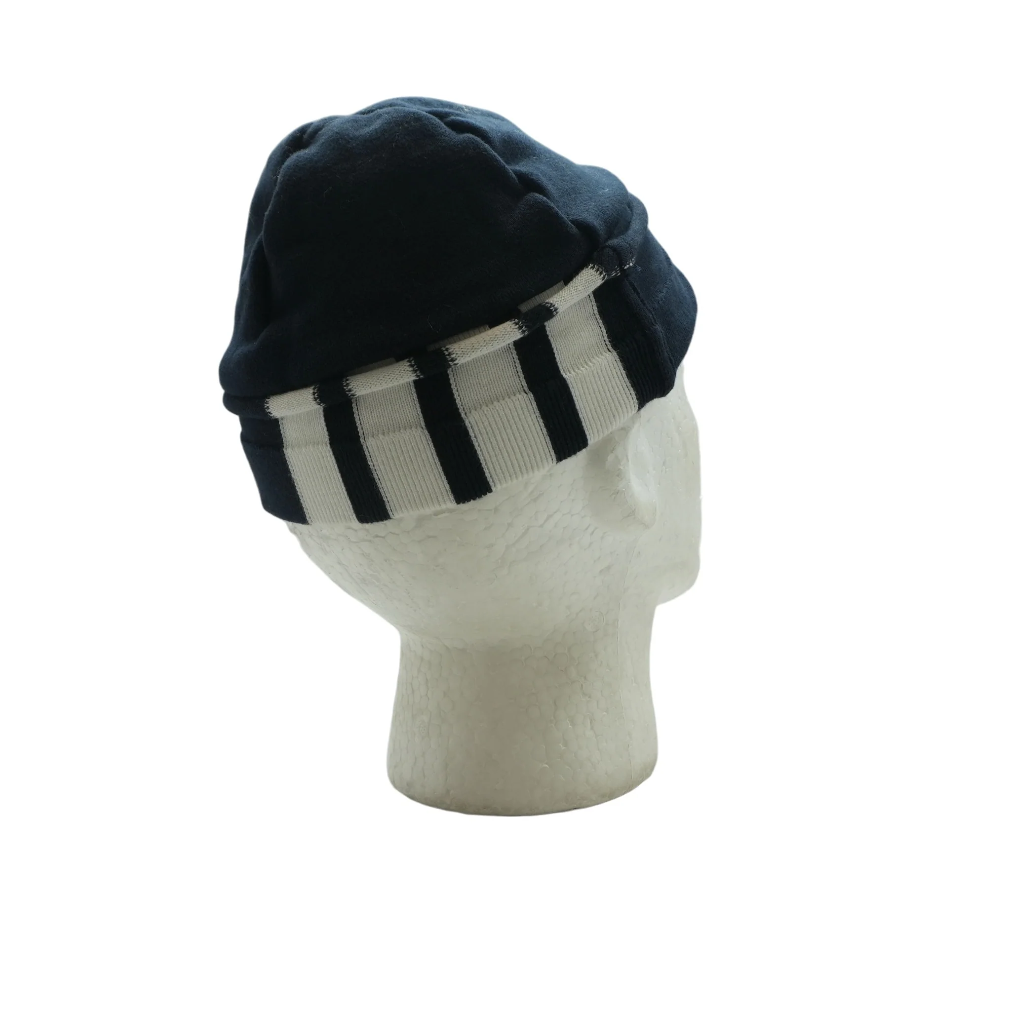 Navy Classic Jersey 4-Bar Loopback Beanie - Image 2