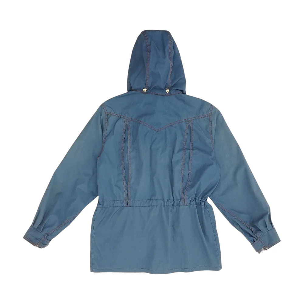 Blue Solid Rain Jacket - Image 2