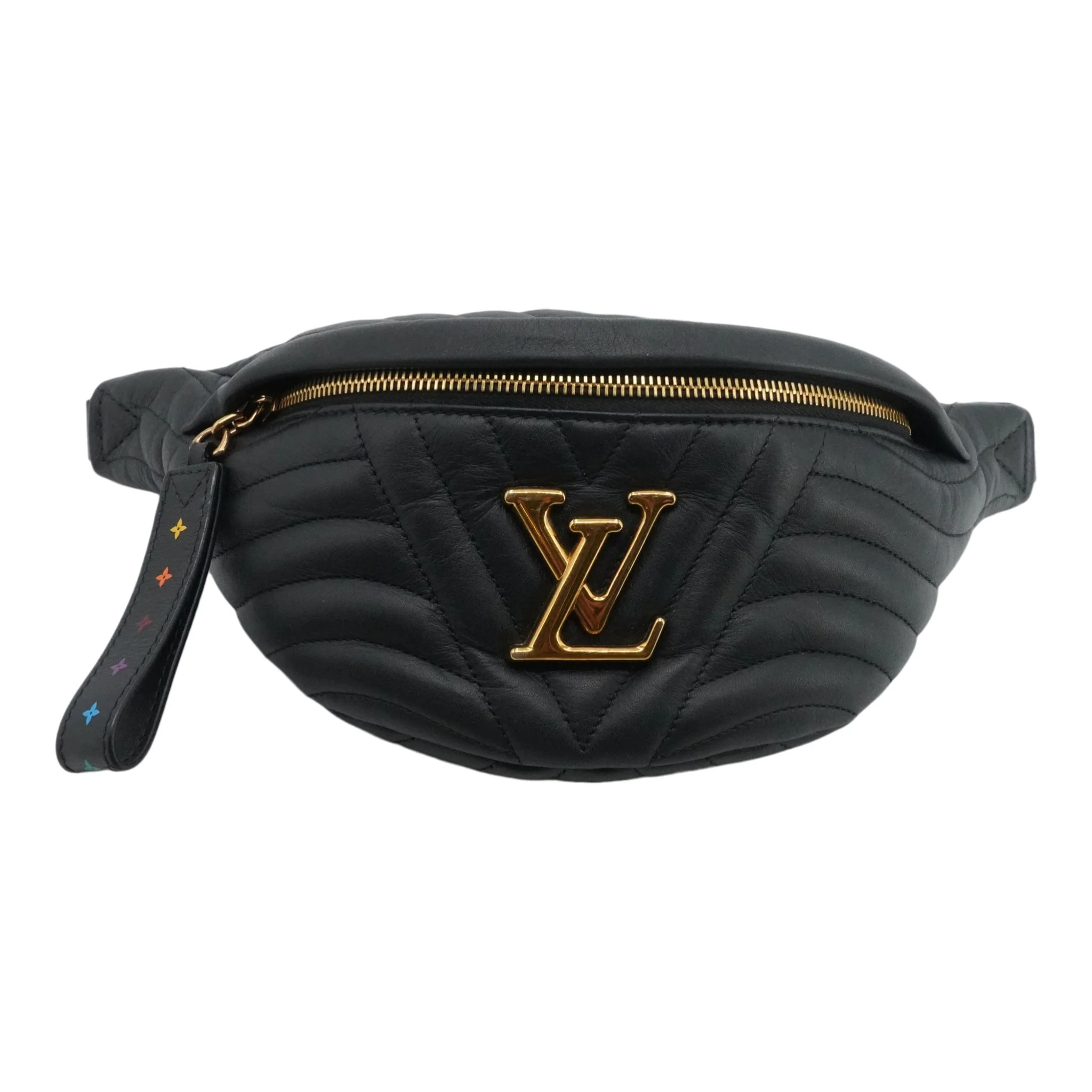 Black New Wave Leather Bumbag