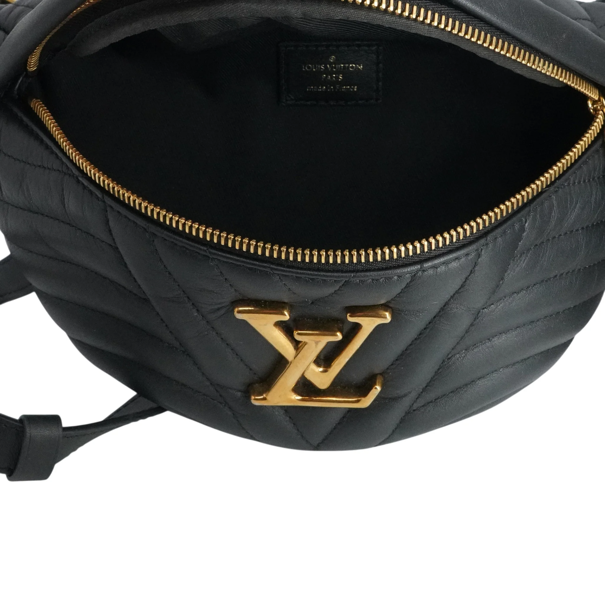 Black New Wave Leather Bumbag - Image 3