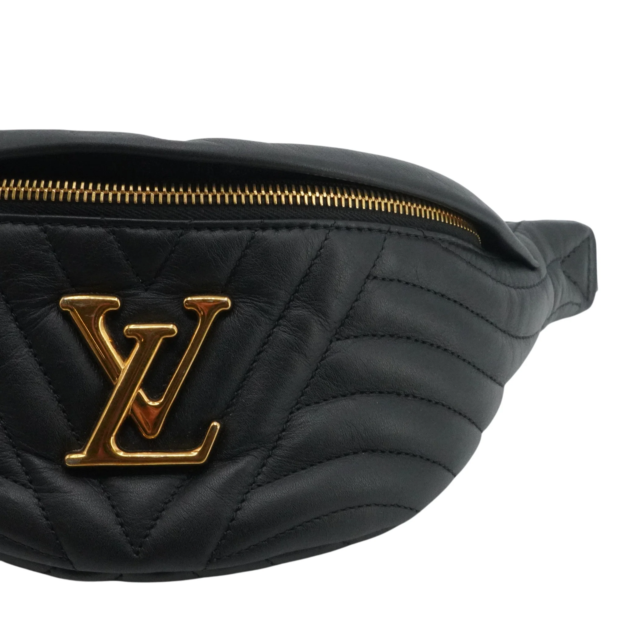 Black New Wave Leather Bumbag - Image 5