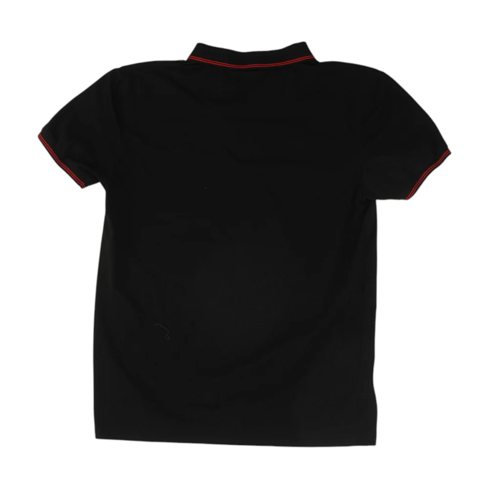 Black Solid Short Sleeve Polo - Image 2