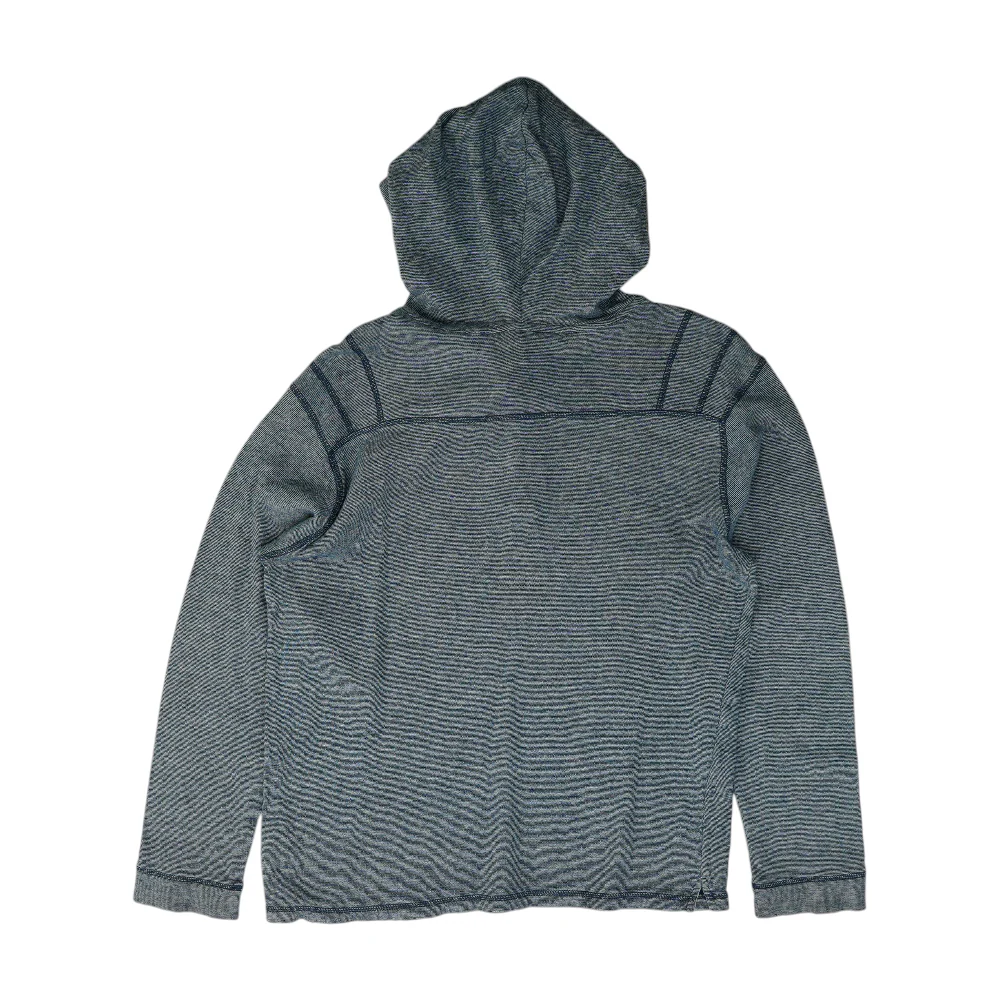Blue Solid Hoodie Pullover - Image 2