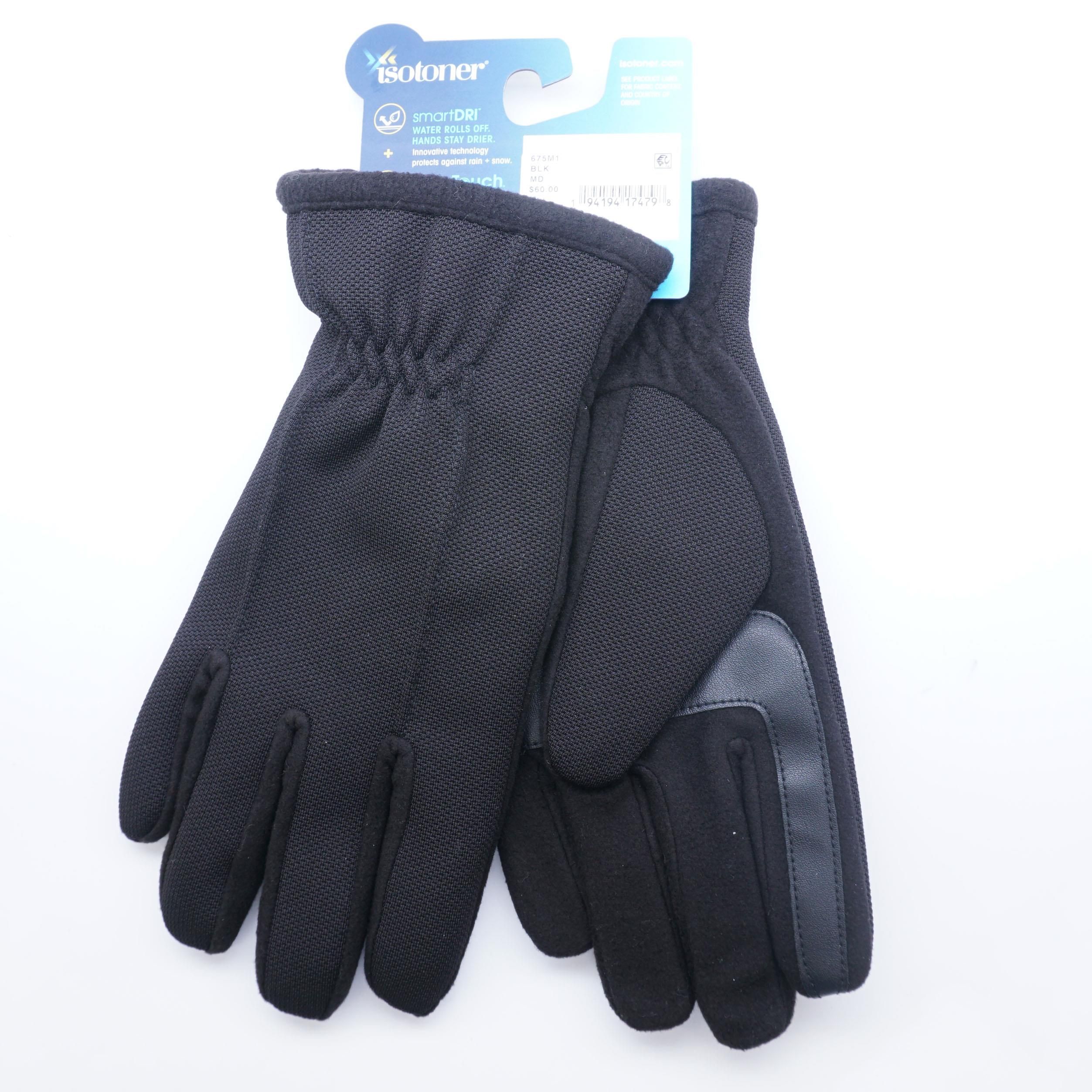 Black 100% Polyester Smart Dri Gloves - Image 2