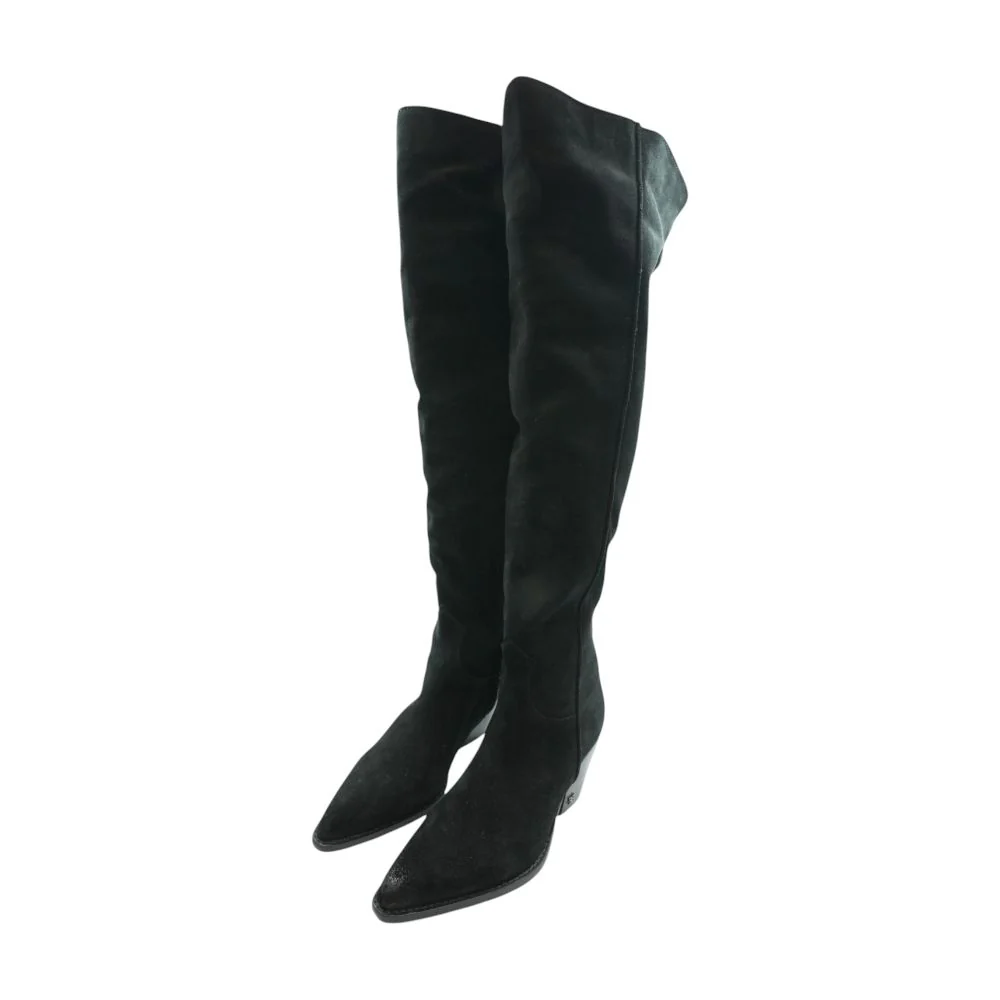 Black Knee High Boots
