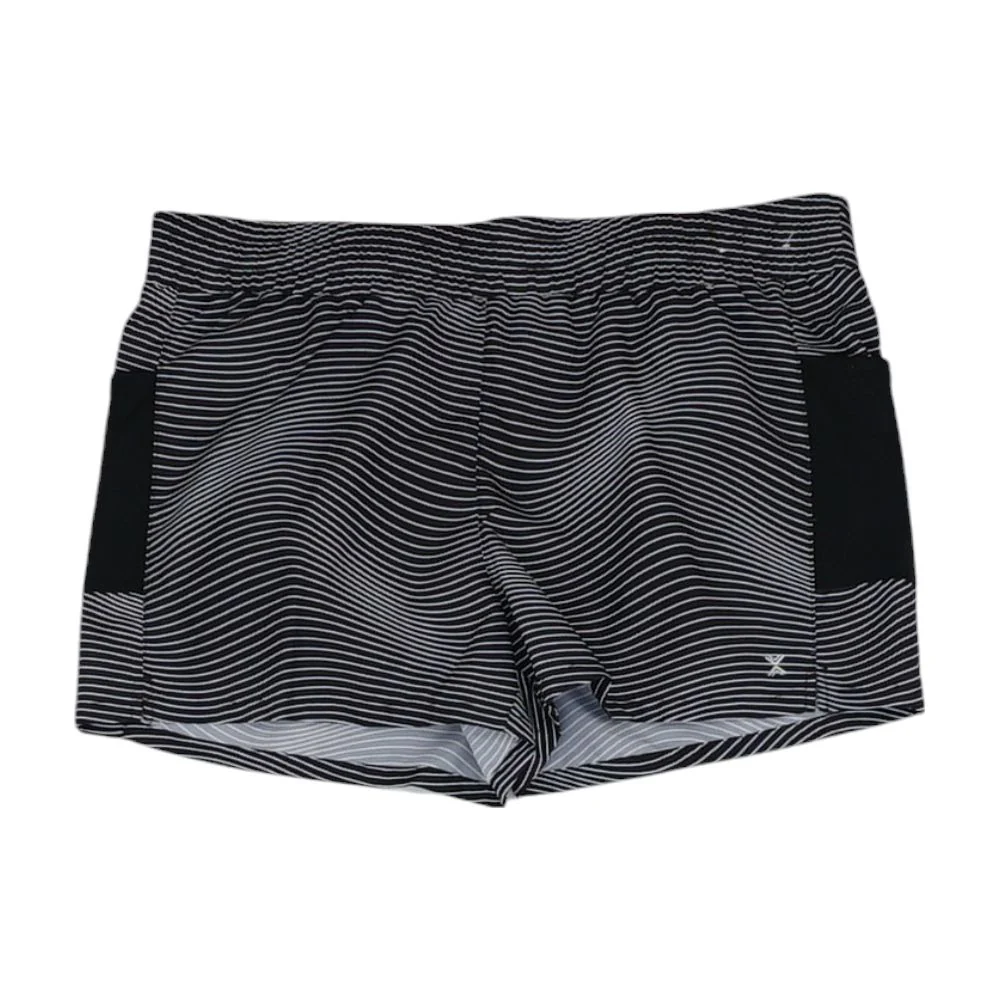 Black Striped Active Shorts
