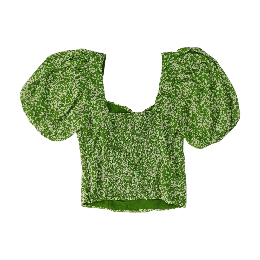 Green Abstract Blouse - Image 2